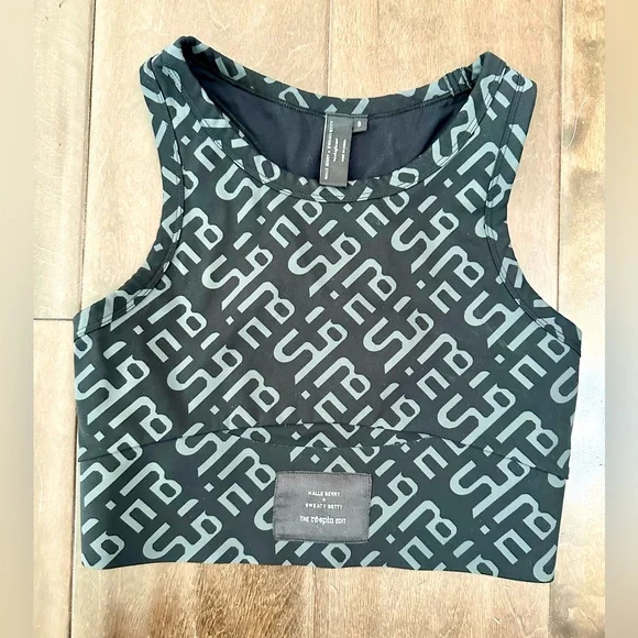 Sweaty Betty X Halley Berry Blue The Re-spin Edit Workout Bra Tank - Picture 7 of 8